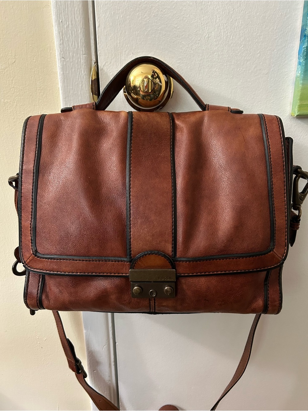 FOSSIL - Vintage ReIssue Messenger Bag with Top Handle & Adjustable Strap